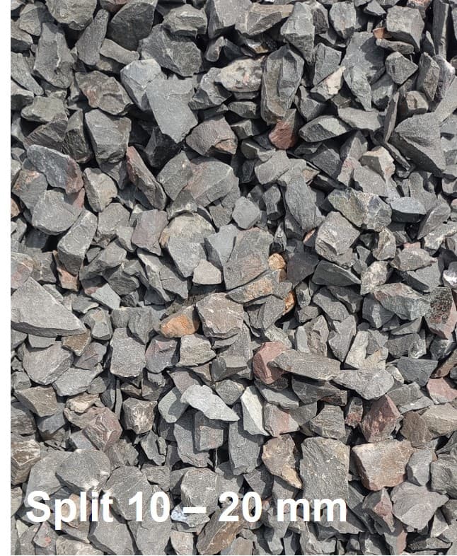 Split 10 – 20 mm — Agregat beton dan campuran aspal.